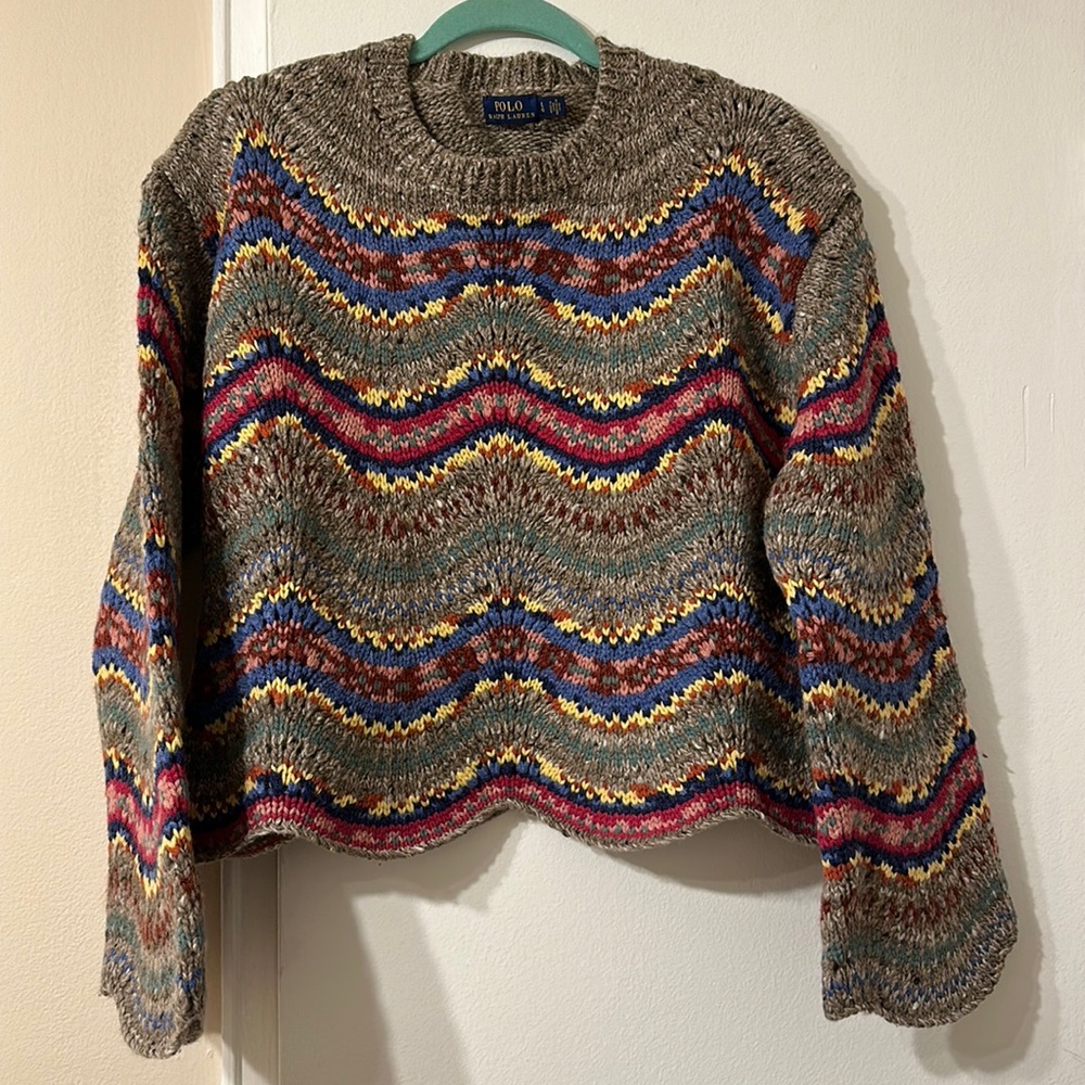 Brand new Polo Ralph Lauren Wavy Wool Sweater, Size L - Picture 5 of 10
